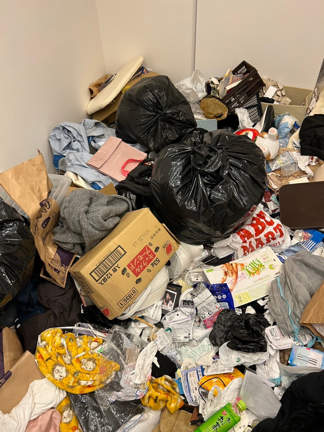 ゴミ屋敷の不用品搬出風景写真